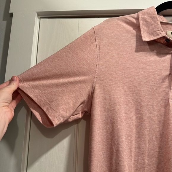 LinkSoul Delray Golf Polo pink performance shirt Medium preppy athletic spring‎ - Picture 6 of 11
